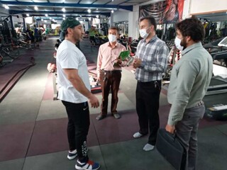 بازدید مشترک ناظرین ستاد نظارت باشگاهها با مرکز بهداشت - چهار محال و بختیاری