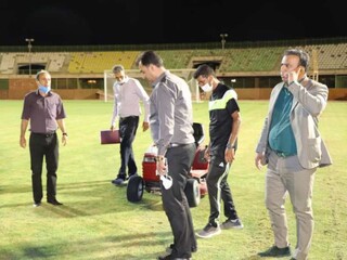 آماده سازی استادیوم شهید باهنرکرمان جهت دربی صنعت مس کرمان و رفسنجان