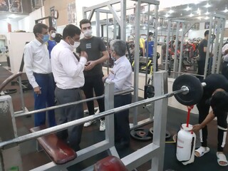 نظارت بر اجرای پروتکل های بهداشتی باشگاه های ورزشی اردکان یزد