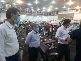 نظارت بر اجرای پروتکل های بهداشتی باشگاه های ورزشی اردکان یزد