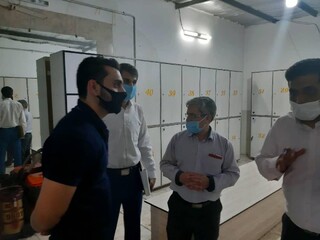 نظارت بر اجرای پروتکل های بهداشتی باشگاه های ورزشی اردکان یزد