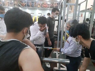 نظارت بر اجرای پروتکل های بهداشتی باشگاه های ورزشی اردکان یزد