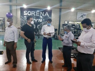 نظارت بر اجرای پروتکل های بهداشتی باشگاه های ورزشی اردکان یزد