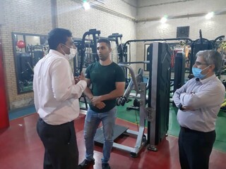 نظارت بر اجرای پروتکل های بهداشتی باشگاه های ورزشی اردکان یزد