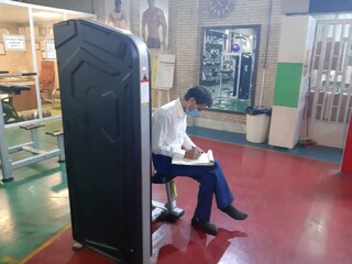 نظارت بر اجرای پروتکل های بهداشتی باشگاه های ورزشی اردکان یزد