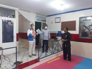 نظارت بر اجرای پروتکل های بهداشتی باشگاه های ورزشی میبد یزد