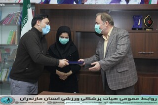 / تقدیر و تشکی رئیس هیات پزشکی ورزشی استان از اعضا هیات /