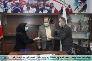 / تقدیر و تشکی رئیس هیات پزشکی ورزشی استان از اعضا هیات /