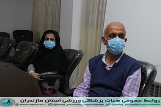 / تقدیر و تشکی رئیس هیات پزشکی ورزشی استان از اعضا هیات /