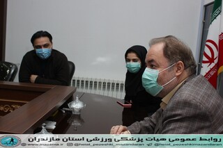 / تقدیر و تشکی رئیس هیات پزشکی ورزشی استان از اعضا هیات /