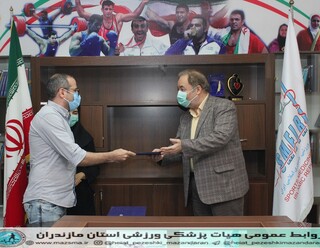 / تقدیر و تشکی رئیس هیات پزشکی ورزشی استان از اعضا هیات /