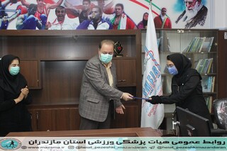 / تقدیر و تشکی رئیس هیات پزشکی ورزشی استان از اعضا هیات /