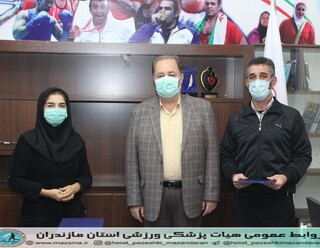 / تقدیر و تشکی رئیس هیات پزشکی ورزشی استان از اعضا هیات /