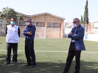 حضور افسرکنترل سلامت و پزشکیار هیات پزشکی ورزشی فارس در اردوی تیم ملی فوتبال 5 نفره