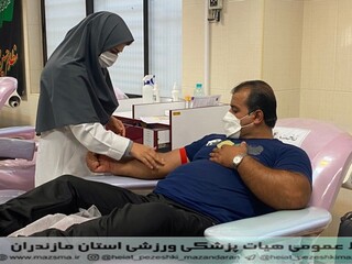 گزارش تصویری : طرح سراسری اهدای خون جامعه ورزش و جوانان مازندران