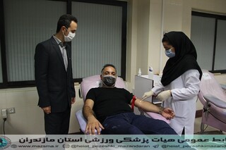 گزارش تصویری : طرح سراسری اهدای خون جامعه ورزش و جوانان مازندران