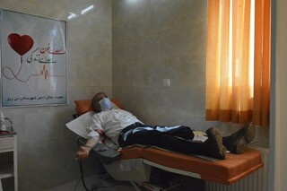 حضور جامه ورزش شهرستان نی ریز فارس در پویش سراسری اهدا خون