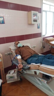 حضور پزشکیاران وجامعه ورزش شهرستان کازرون فارس در پویش اهدا خون