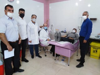 حضور جامعه ورزش شهرستان خنج استان فارس در پویش اهدا خون