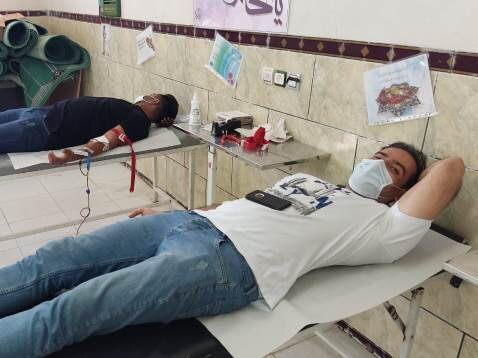 حضور جامعه ورزش شهرستان سروستان در پویش اهدا خون