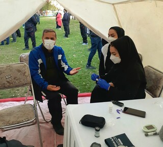 برپایی ایستگاه سلامت توسط هیئت پزشکی ورزشی استان و بیمارستان مطهری