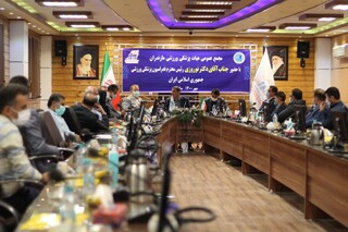 گزارش تصویری،مجمع عمومی هیات پزشکی ورزشی مازندران ، با حضور دکتر غلامرضا نوروزی، رئیس فدراسیون پزشکی ورزشی کشور و دکتر حسن رنگرز ، مدیر کل دستگاه ورزش مازندران