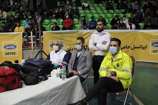 گزارش تصویری : پوشش پزشکی ورزشی مسابقات لیگ برتر کشتی آزاد