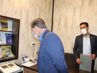 بازدید دکتر غلامرضا نوروزی رئیس فدراسیون پزشکی ورزشی به همراه ناصراشکانی رئیس کمیته امور استانهای فدراسیون پزشکی ورزشی از هیات پزشکی ورزشی فارس
