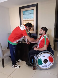 ارائه خدمات کادر اعزامی فدراسیون پزشکی ورزشی به کاروان ایران در پاراآسیایی بحرین