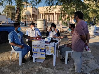 ایستگاه رایگان تندرستی هیات پزشکی ورزشی استان هرمزگان