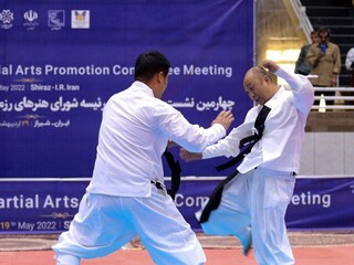 حضورپزشک و پزشکیارهیات پزشکی ورزشی فارس در مراسم پایانی نشست  هنرهای رزمی ثبت شده در یونسکو