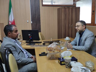 جلسه دکتر مخبر دبیر هیات پزشکی ورزشی استان البرز با دکتر صید ریاست هیات اسکی این استان