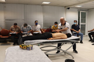 مرحله عملی دوره ماساژ ورزشی ویژه آقایان در شیراز