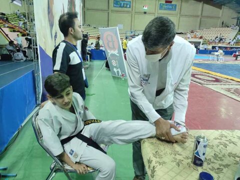 پوشش پزشکی مسابقات کاراته انتخابی تیم ملی - چها رمحال وبختیاری