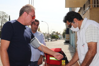 برپایی ایستگاه رایگان تندرستی توسط هیات پزشکی ورزشی فارس