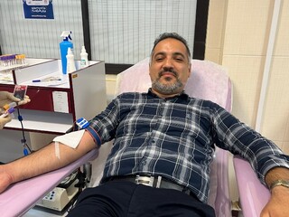 آغاز رسمی سومین پویش اهدای خون جامعه ورزش و جوانان با اهدای خون دکتر نوروزی