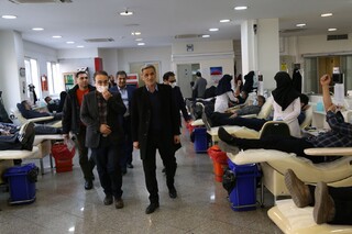 پیگیری پویش اهدای خون با حضور رئیس و دبیر فدراسیون پزشکی ورزشی