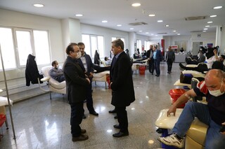 پیگیری پویش اهدای خون با حضور رئیس و دبیر فدراسیون پزشکی ورزشی