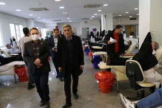 پیگیری پویش اهدای خون با حضور رئیس و دبیر فدراسیون پزشکی ورزشی