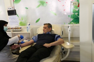 پیگیری پویش اهدای خون با حضور رئیس و دبیر فدراسیون پزشکی ورزشی