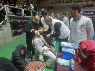 پوشش پزشکی مسابقات بین المللی کاراته کیوکوشین ساکاموتو جام دهه فجر در شهرستان بابلسر