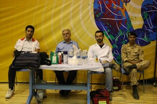 پوشش پزشکی فینال لیگ هندبال و بسکتبال سه نفره  قهرمانی کشور