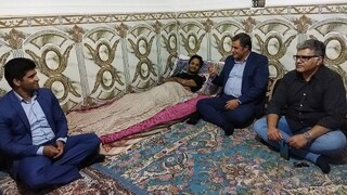 عیادت دبیر فدراسیون پزشکی ورزشی از ورزشکار ضایعه نخاعی در زاهدان