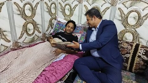 عیادت دبیر فدراسیون پزشکی ورزشی از ورزشکار ضایعه نخاعی در زاهدان