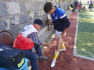 پوشش پزشکی مسابقات کشوری مینی فوتبال محلات جام ایرانیان در استان زنجان