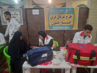 گزارش تصویری : بازدید فرماندار و رئیس اداره ورزش و جوانان بابلسر  از طرح قربالگری فشار خون توسط هیات پزشکی ورزشی استان مازندران   ، مصلی شهرستان بابلسر