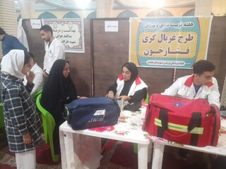 گزارش تصویری : بازدید فرماندار و رئیس اداره ورزش و جوانان بابلسر  از طرح قربالگری فشار خون توسط هیات پزشکی ورزشی استان مازندران   ، مصلی شهرستان بابلسر