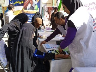 بهره مندی بیش از 400 نفراز خدمات ایستگاه رایگان تندرستی در مصلی الغدیر خرم‌آباد