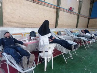 پویش اهدای خون ورزشکاران در شهرستان زرند
