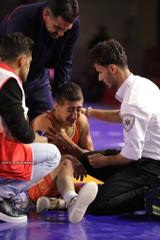 پوشش پزشکی رقابتهای بین المللی کشتی فرنگی جوانان در مریوان